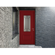 Porte d'Entrée Aluminium 80 Zina Vitrage Décors Barreaux Sur Mesure