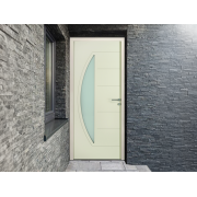 Porte d'Entrée Aluminium Hobby Vitrage Demi-Lune Sur Mesure