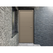 Porte d'Entrée Aluminium Vista Rainures Horizontales Sur Mesure
