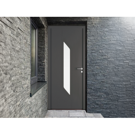 Porte d'Entrée Aluminium Makila Vitrage Vertical Sur Mesure