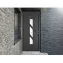 Porte d'Entrée Aluminium 60 Siana Design3  Vitrages Centraux Sur Mesure