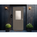 Porte d'Entrée Acier Calgary Vitrage Rectangle 6 Carreaux Plomb Sur Mesure