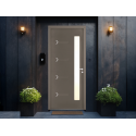 Porte d'Entrée Acier Enna19 Vitrage Rectangle Sur Mesure