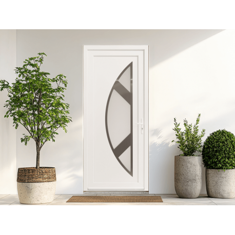 Porte d'Entrée PVC Cyclone Demi-Lune