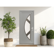 Porte d'Entrée PVC Cyclone Demi-Lune