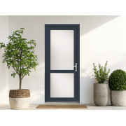 Porte d'Entrée PVC Bardane 3 Vitrage Intégral + 1 Traverse
