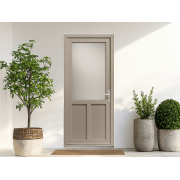 Porte d'entrée pvc Caparis 1 semi-vitrée