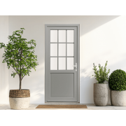Porte d'entrée PVC Silène 9 semi-vitrée 9 carreaux