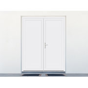 Porte de service PVC 2 vantaux panneau plein