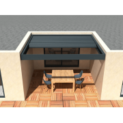 Pergola Aluminium Toit Retractable Entre Murs
