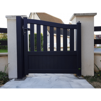 Portillon Aluminium chapeau de gendarme plein et ajouré horizontal Gwenaël