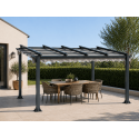 Pergola Toile UO Best Rétractable 06 TP1 Acrylique Velum AUTOPORTÉE Manuelle en Aluminium Sur Mesure