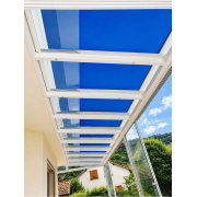 Store de toiture sur pergola 8.58 x 2 m - vue de dessous