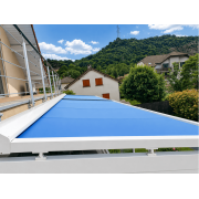 Store de toiture sur pergola 8.58 x 2 m - vue du dessus