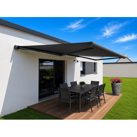 Store banne 5m gris anthracite 7016
