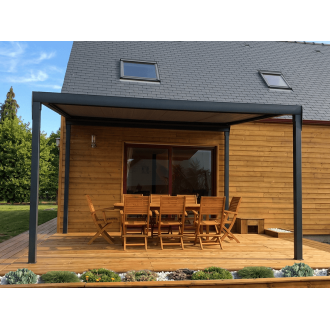 Pergola Toile UO Plus Coulissante & Enroulable Acrylique AUTOPORTÉE Électrique (Télécommande ou Interrupteur) Sur Mesure