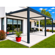 Pergola bioclimatique S3 8x3.5m lames parallèles