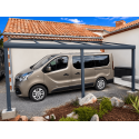 Structure Seule Carport Aluminium Pente CL Adossée Abri Voiture & Camping Car (Armature Sans Plaque) Sur Mesure