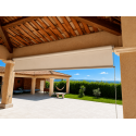 Store à Guide Vertical Toile PVC Précontraint 502 Ferrari Électrique Extérieur pour Pergola & Véranda Sur Mesure