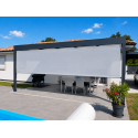 Store à Guide Vertical Micro-Perforé PVC Dickson Électrique Télécommande ou Interrupteur pour Pergola & Véranda Sur Mesure