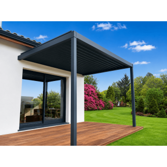 Pergola bioclimatique L1 4x4 adossée
