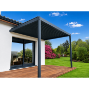 Pergola bioclimatique manuelle L1 4x4 adossée