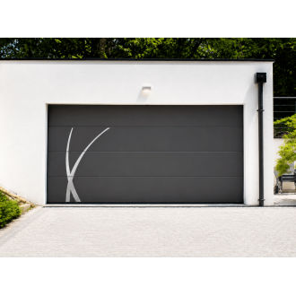 Porte sectionnelle SOMMER 5x2m motif Aloé
