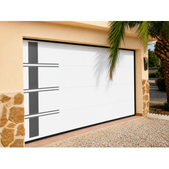 Porte sectionnelle SOMFY 4x2 motif Asia