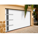 Porte de Garage Sectionnelle Décor Alunox Électrique (Moteur SOMFY) Panneaux 40 mm Ressort Torsion RT200 Sur Mesure
