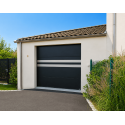 Porte de Garage Sectionnelle Décor Alunox Manuelle Panneaux 40 mm Ressort Torsion RT200 Sur Mesure