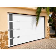 Porte de garage sectionnelle SOMMER 4x2m motif Asia