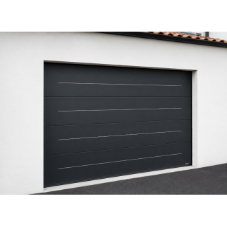 Porte de garage sectionnelle SOMMER 2.5m motif Lignée