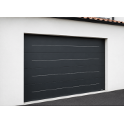 Porte de garage sectionnelle SOMFY 3m motif Lignée
