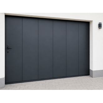 Porte de Garage Coulissante manuelle 4.5m Finition Lisse Sur Mesure