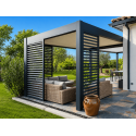 Claustra Fixe Brise Soleil Lames Horizontales Aluminium pour Pergola & Carport Sur Mesure