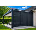 Claustra Fixe Tôle Perforée Aluminium pour Pergola & Carport Sur Mesure