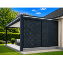 Claustra Coulissant 2 Vantaux Tôle Perforée Aluminium pour Pergola & Carport Sur Mesure