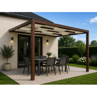 Pergola toile tendue entrelacée