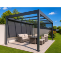 Structure Seule Pergola Aluminium Toit Plat H3 Auto-portée (Armature Sans Plaque) Sur Mesure