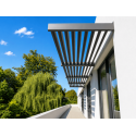 Brise Soleil Horizontal Lames Fixes Aluminium Sur Mesure pour Baie Vitrée, Fenêtre, Terrasse, Porte d'Entrée