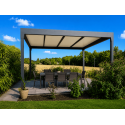 Pergola Aluminium V3 Panneaux Sandwich Isolant 32mm 1 Pente AUTOPORTÉE Sur Mesure