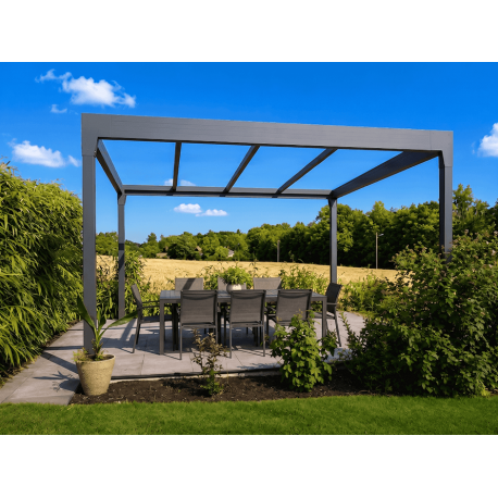 Structure Seule Pergola Aluminium V3 5x5m 4 Poteaux