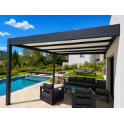 Pergola toit plat 4.49 x 4 m adossée 