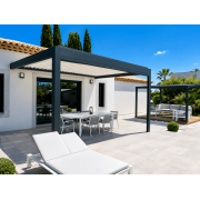 Pergola bioclimatique lames perpendiculaires 5x4