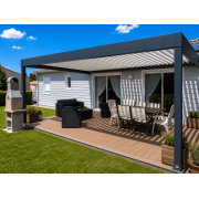 Pergola bioclimatique 6m de large 2 poteaux