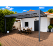 Pergola bioclimatique 6m de large 2 poteaux