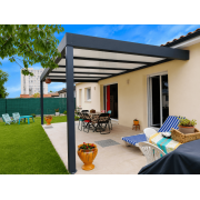 Pergola toit plat 6x4 adossée 