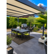 Pergola toit plat 6x4 adossée 