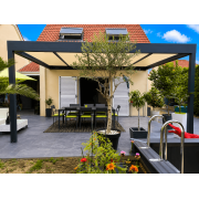 Pergola toit plat 6x4 adossée 