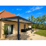 Pergola toit plat adossée 12m